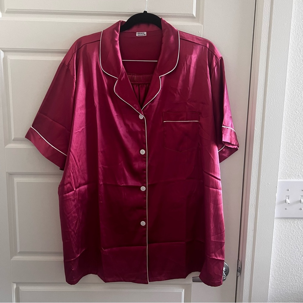 Matching Pajama Set Red Burgundy